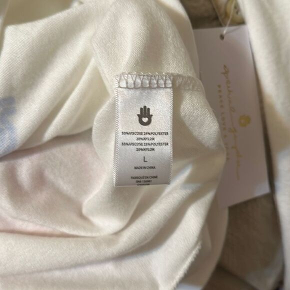 Spiritual Gangster L Savasana Crewneck Soft White Rainbow Lettering Pullover - Picture 16 of 16